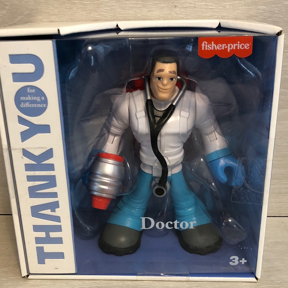 Fisher Price Thank You Heroes 6” Male Doctor Action Figure NEW in Box NIB